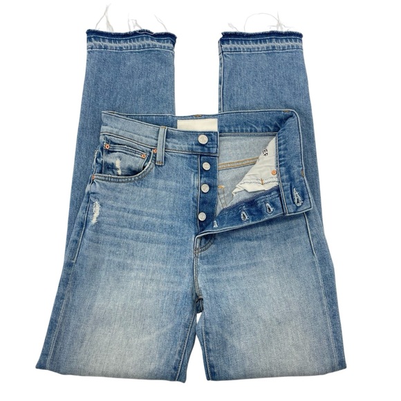 Mother Superior High Waisted Hiker Hover Jeans 24 Blue - Picture 10 of 16